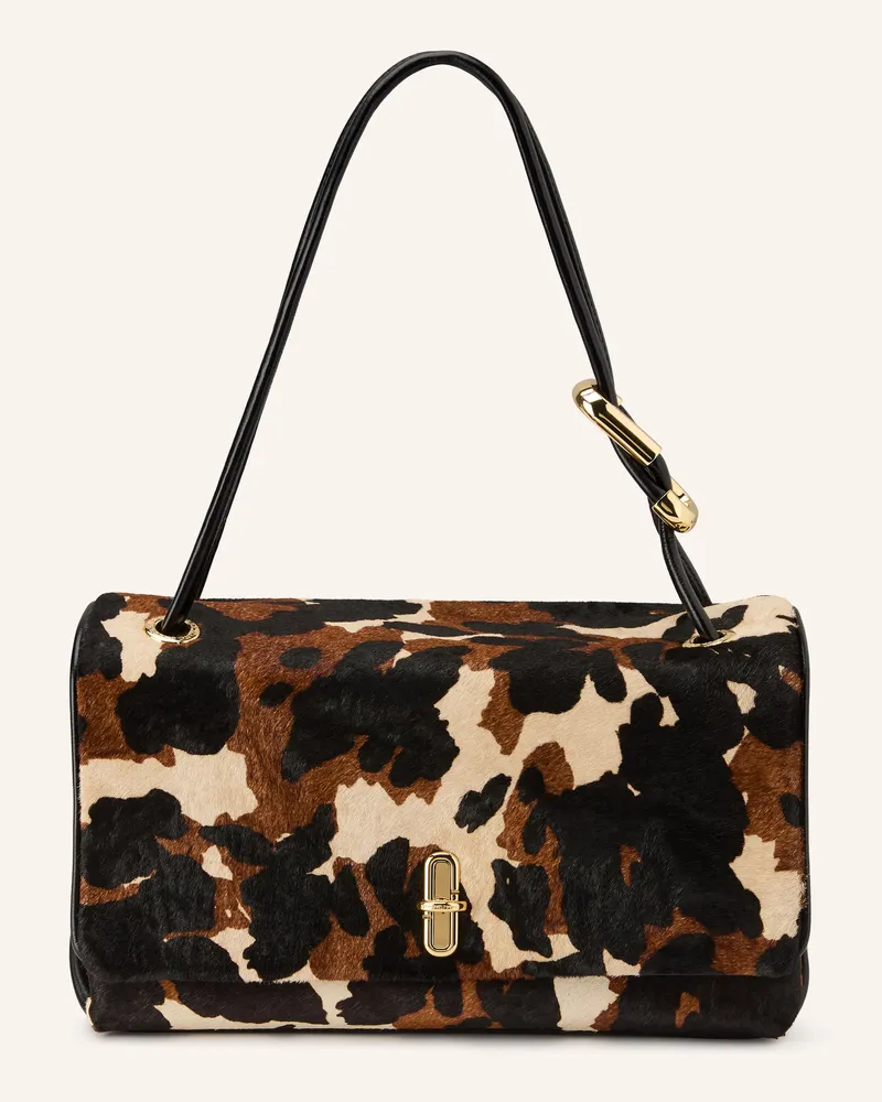 Marc Jacobs Schultertasche The Cow Haircalf Large Dual Bag braun Schwarz