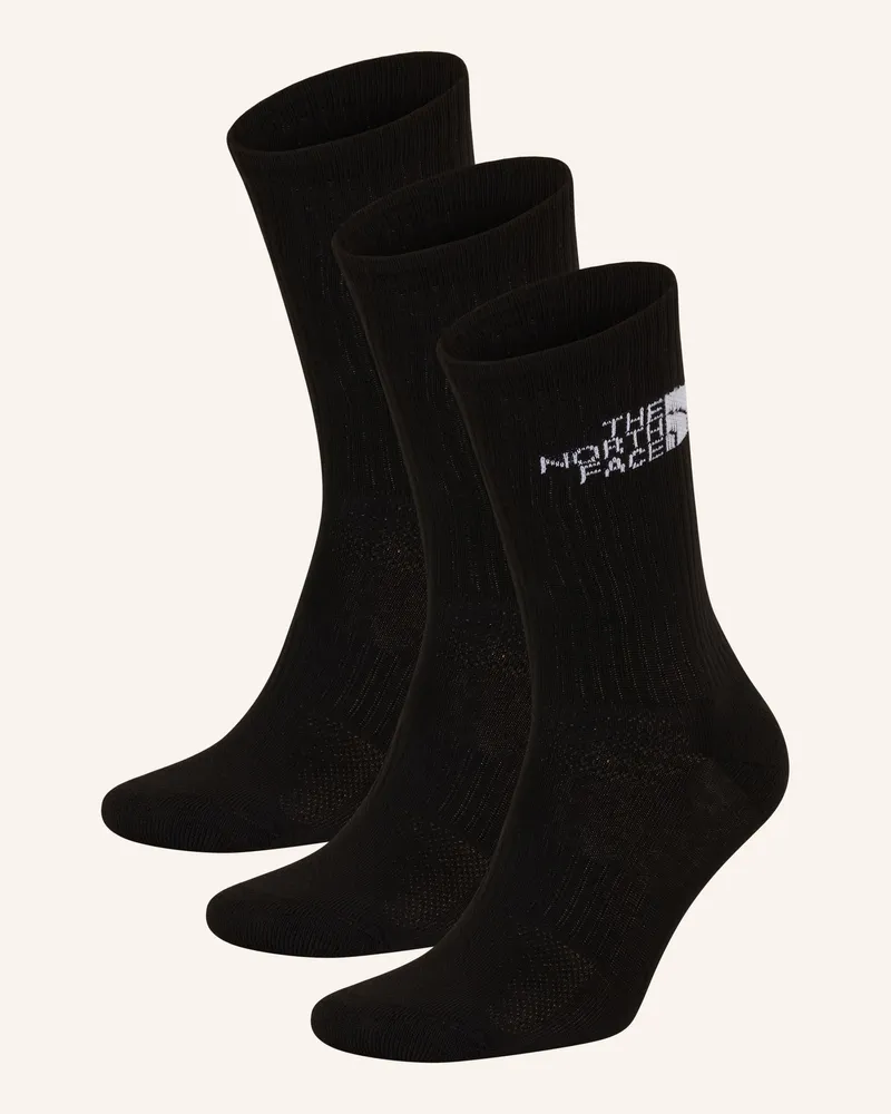 The North Face 3er-Pack Sportsocken Multi Sport Cush Crew schwarz Jk3