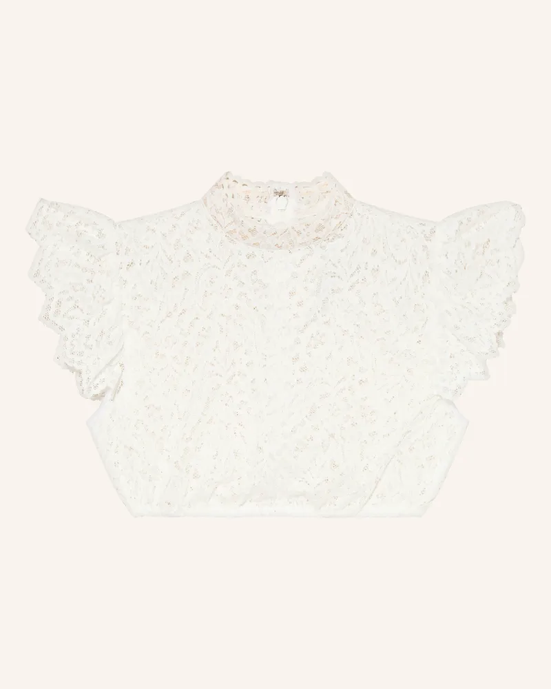 Talbot Runhof Dirndlbluse Aus Spitze weiss Weiss