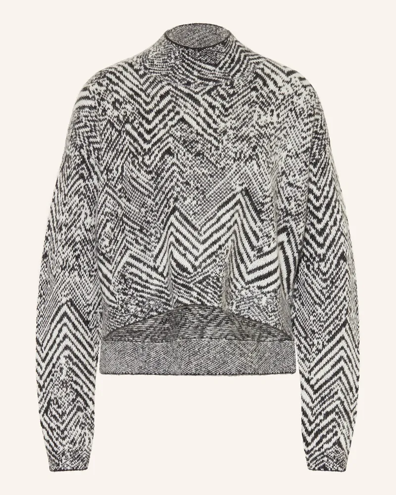 HUGO BOSS Pullover Faclina Mit Mohair schwarz Weiss