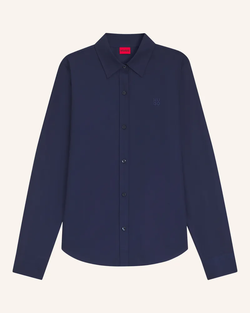 HUGO BOSS Business Bluse The Essential Shirt Regular Fit blau Blau