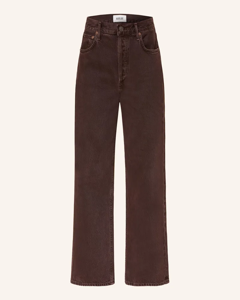 AGOLDE Straight Jeans Ren braun Sloe
