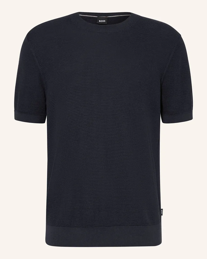 HUGO BOSS Strickshirt LANNI Dunkelblau