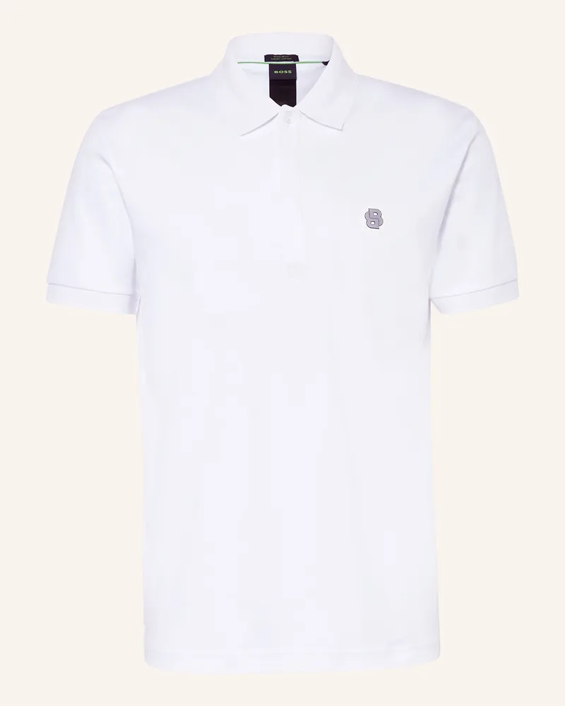 HUGO BOSS Jersey-Poloshirt PADDY Regular Fit Weiss