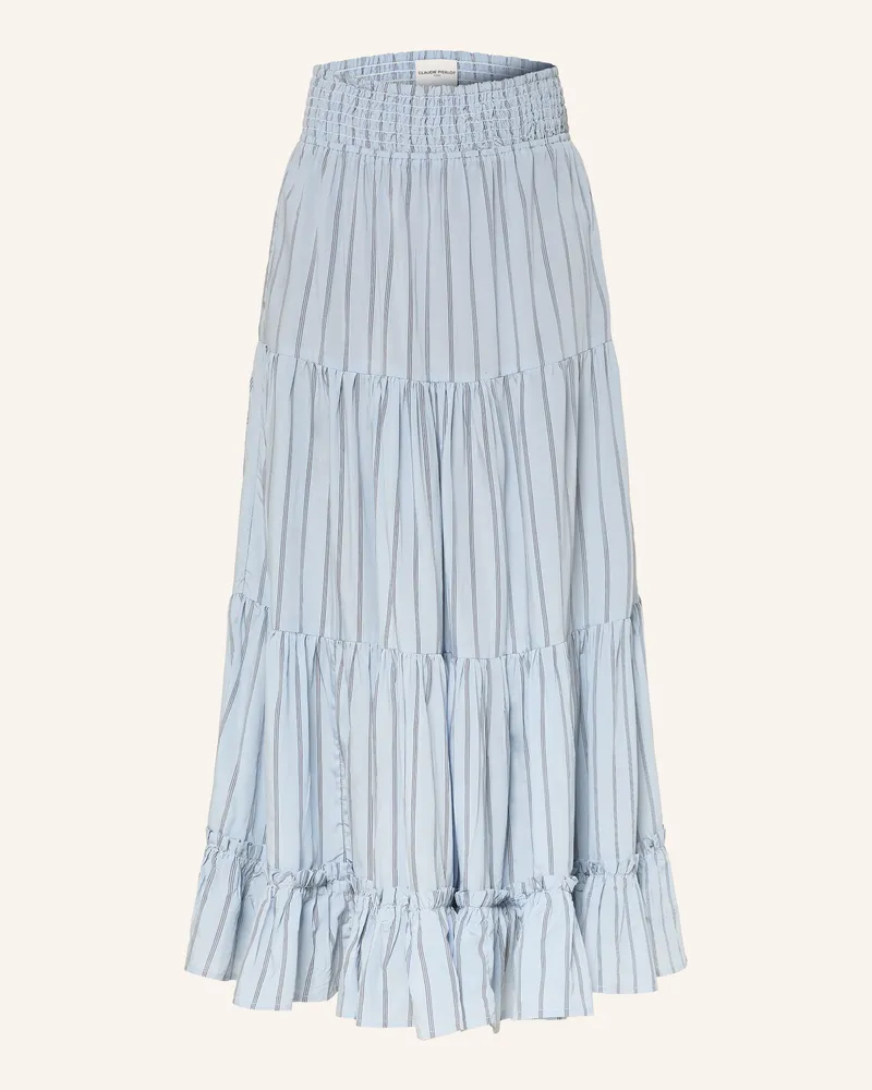 Claudie Pierlot Rock Mit Rüschen blau Hellblau