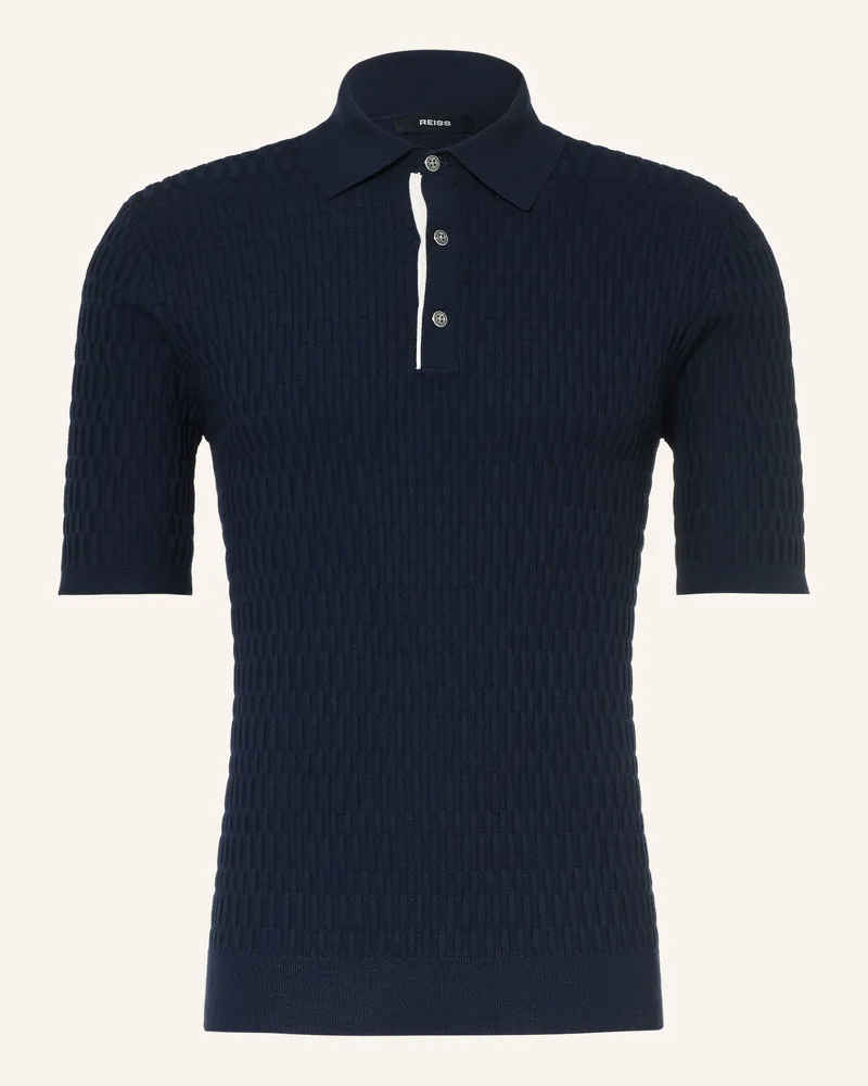 Reiss Strick-Poloshirt Era blau Dunkelblau