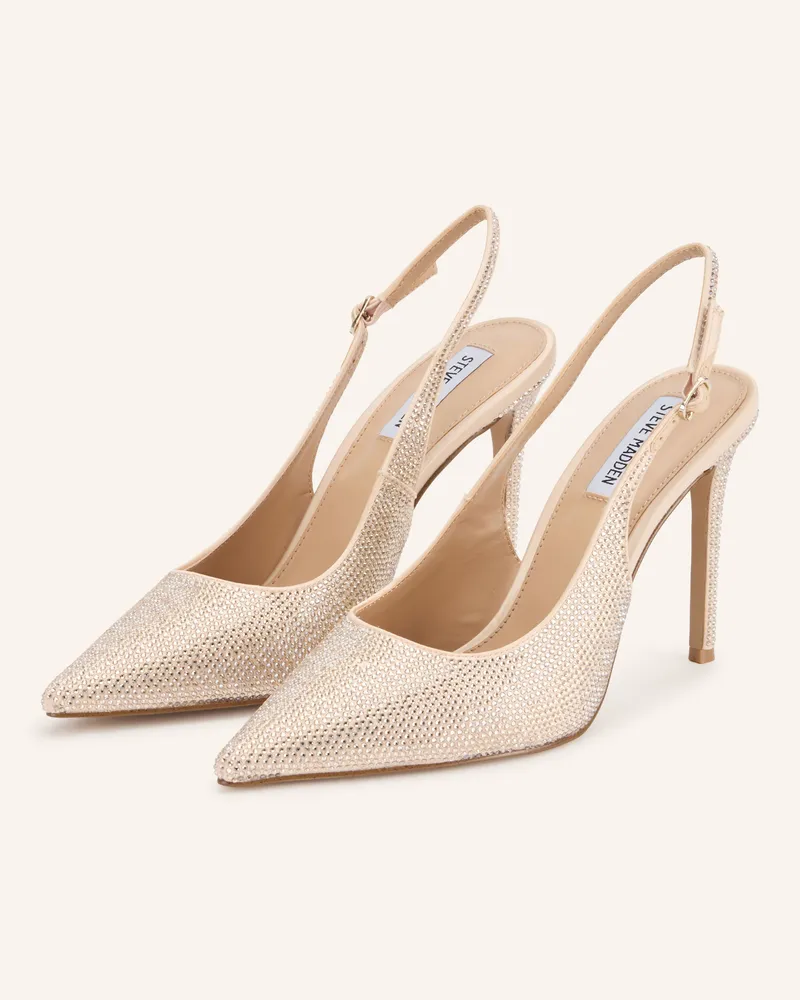 Steve Madden Slingpumps Tremble Mit Schmucksteinen beige Weissgold