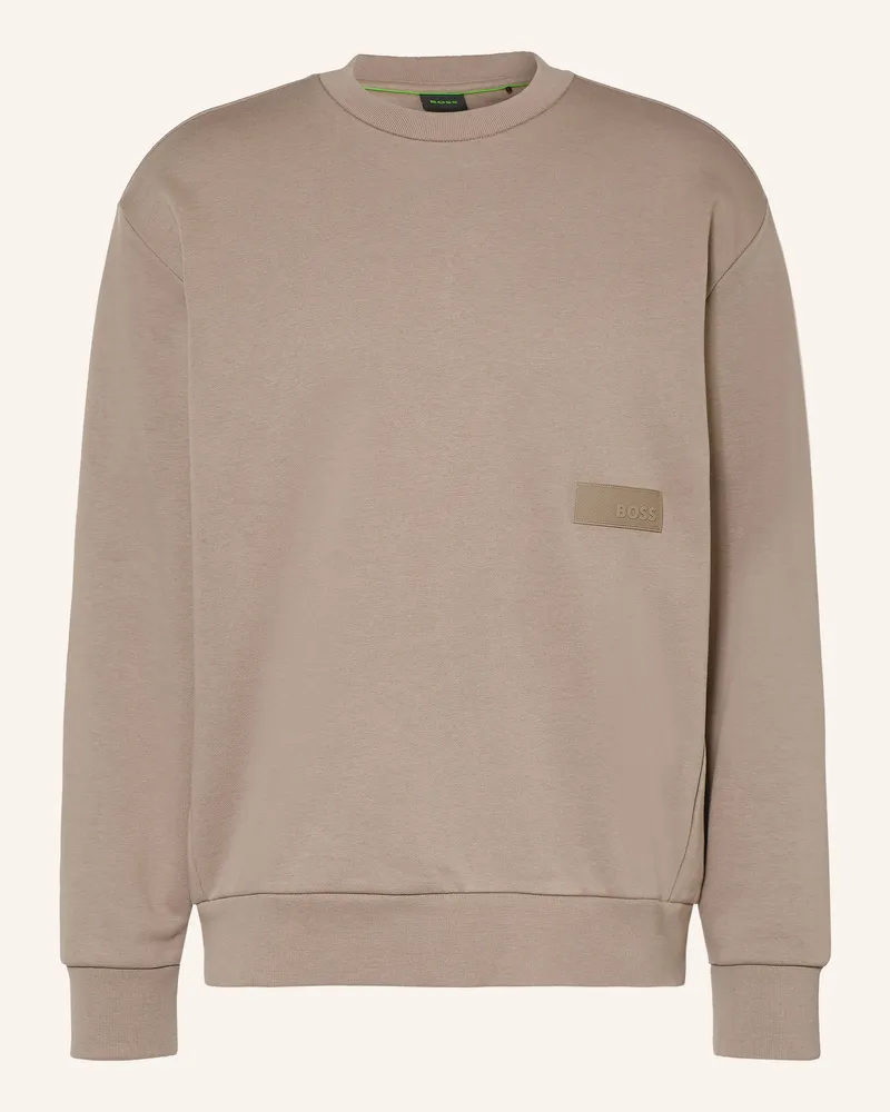 HUGO BOSS Sweatshirt gruen Taupe