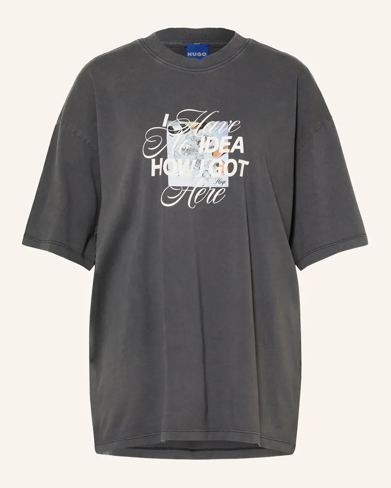 HUGO BOSS Oversized-Shirt schwarz Dunkelgrau
