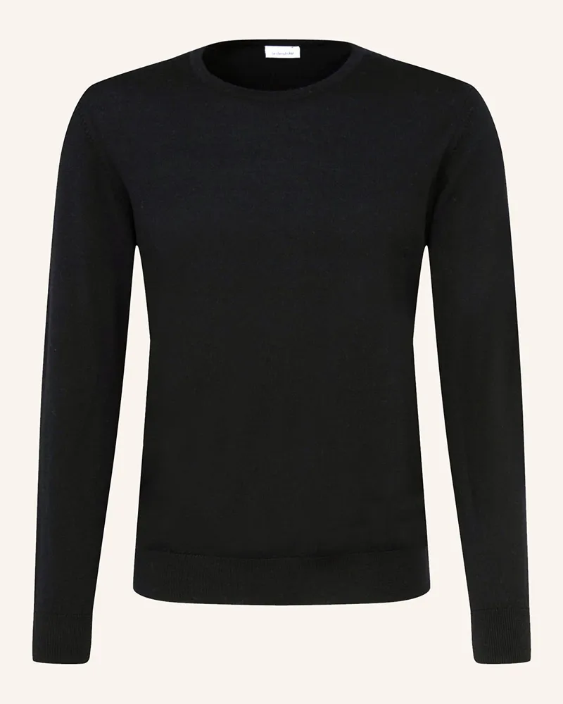Seidensticker Pullover Aus Merinowolle schwarz Schwarz