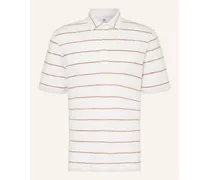 Brunello Cucinelli Jersey-Poloshirt aus Leinen Weiss