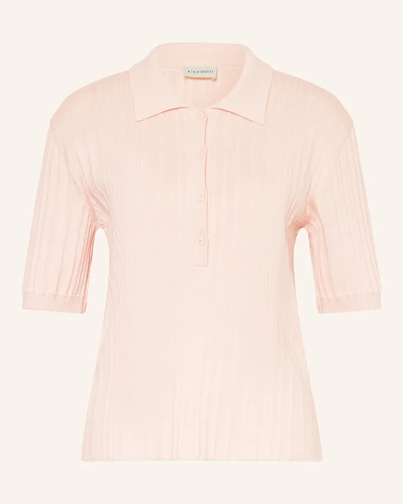 Closed Strick-Poloshirt rosa Hellrosa
