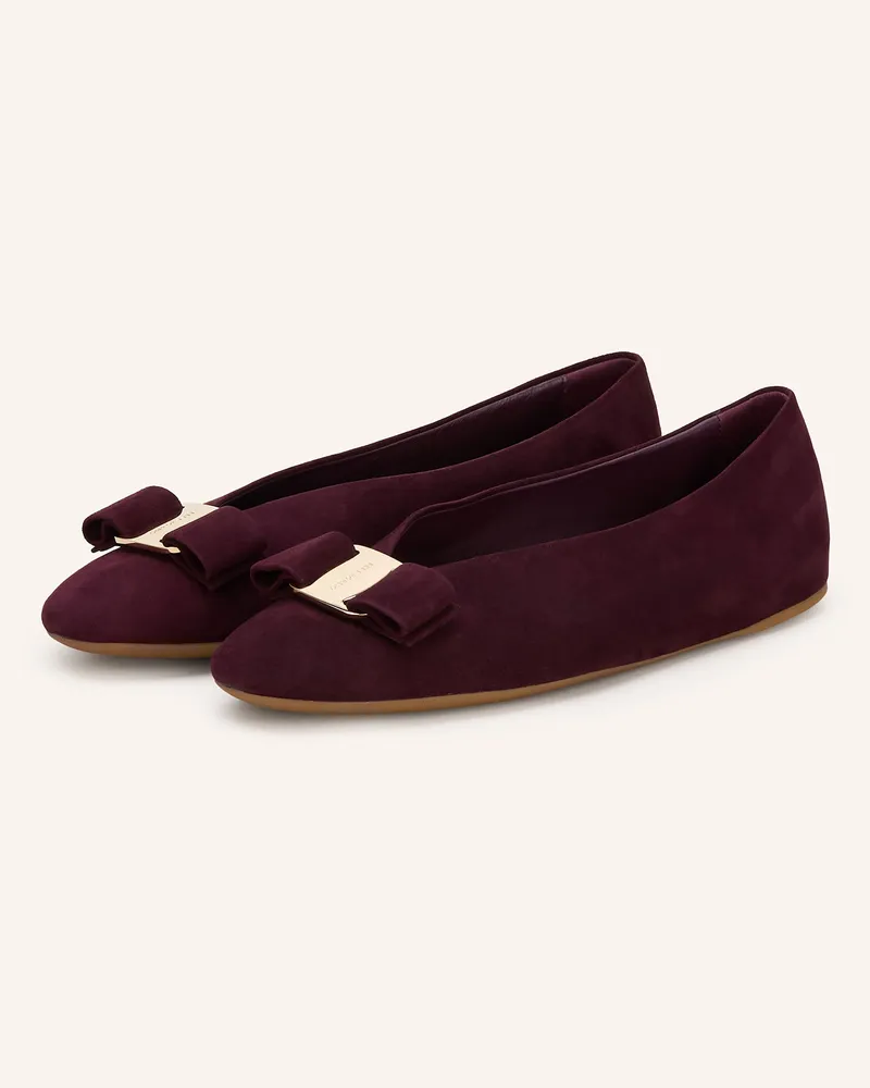 Ferragamo Ballerinas VANNA Dunkelrot