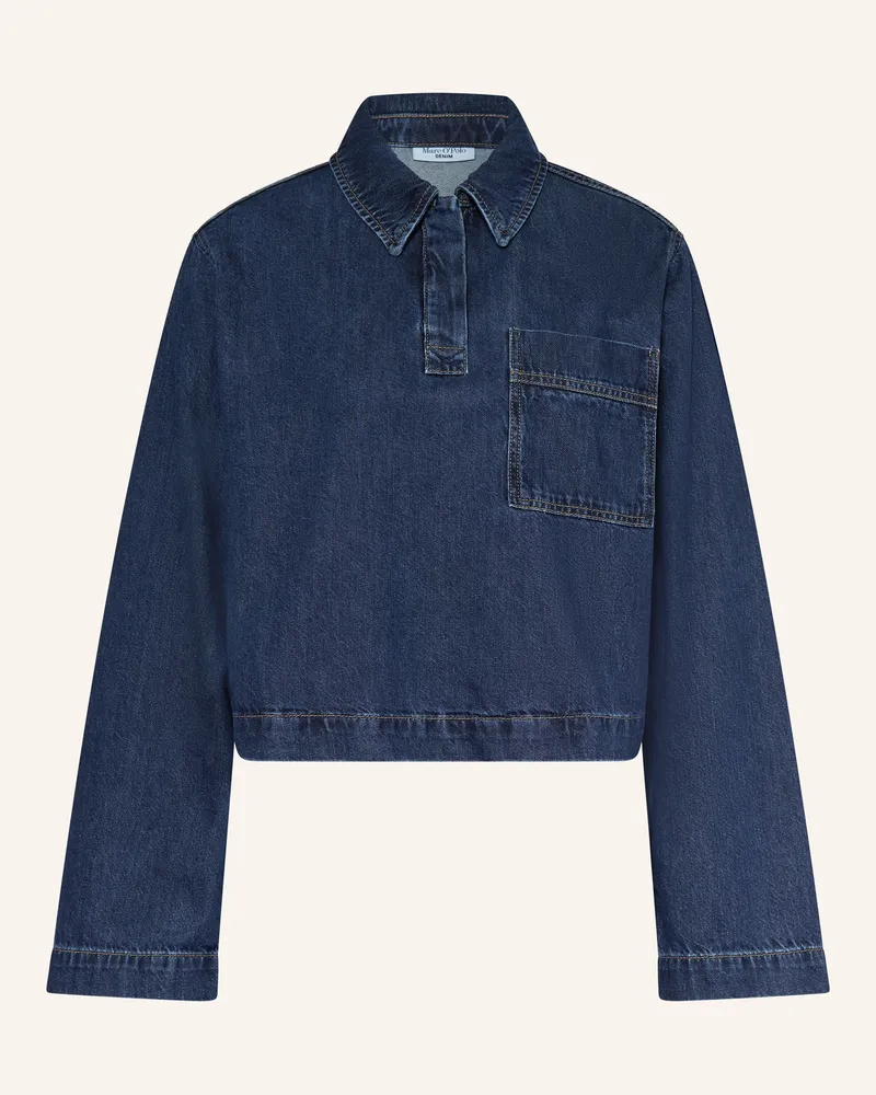 Marc O'Polo Jeansbluse blau Dunkelblau