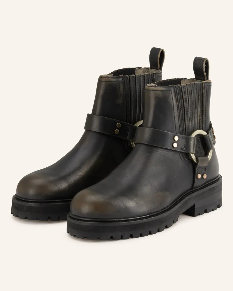 AllSaints Biker Boots MADDIE mit Nieten Dunkelgrau