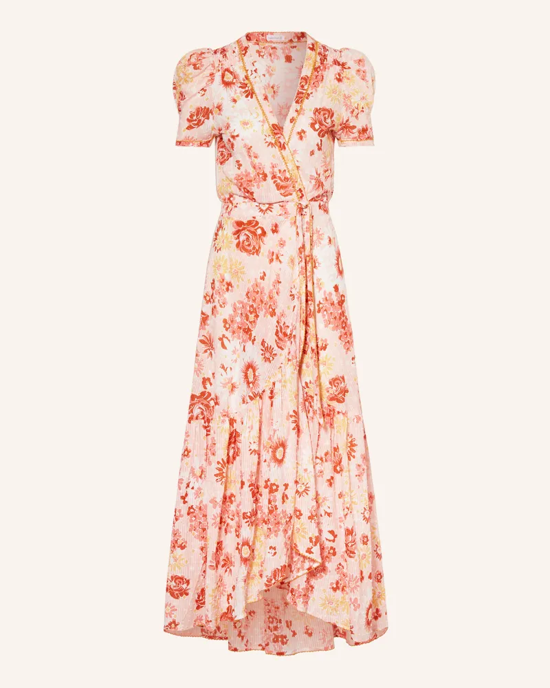 Poupette St Barth Strandkleid BABA in Wickeloptik Rosa