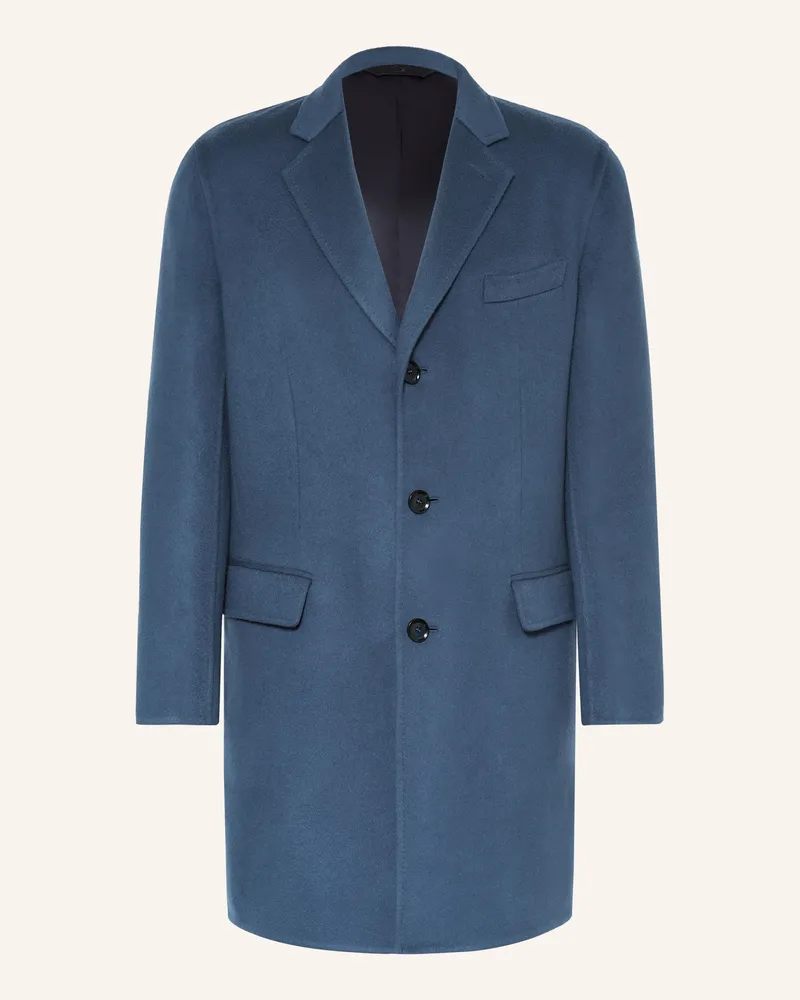 Brioni Wollmantel mit Cashmere Blaugrau