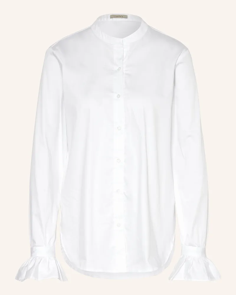 lilienfels Bluse mit Rüschen Weiss