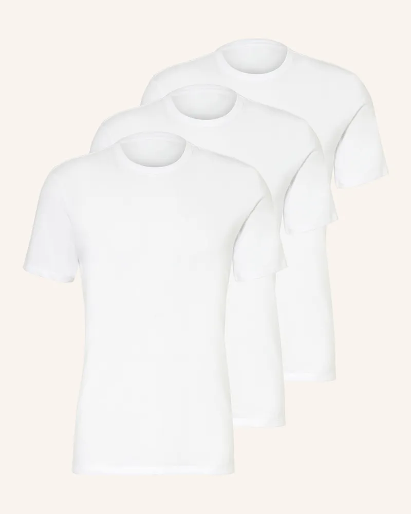 Calvin Klein 3er-Pack T-Shirts Cotton Stretch Blend weiss Weiss