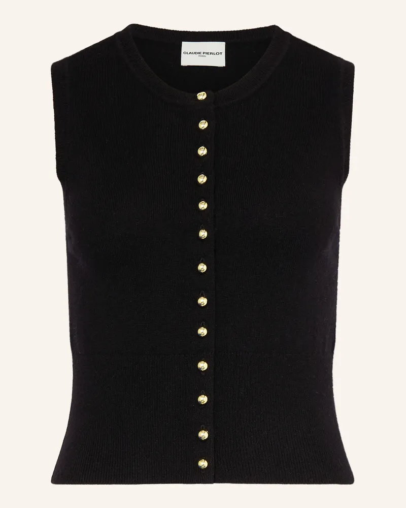 Claudie Pierlot Strickweste schwarz Schwarz