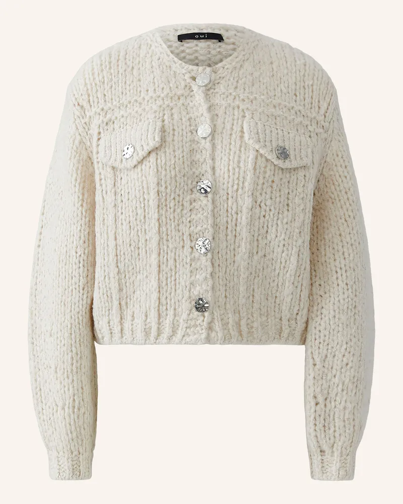 Oui  Strickjacke beige Beige