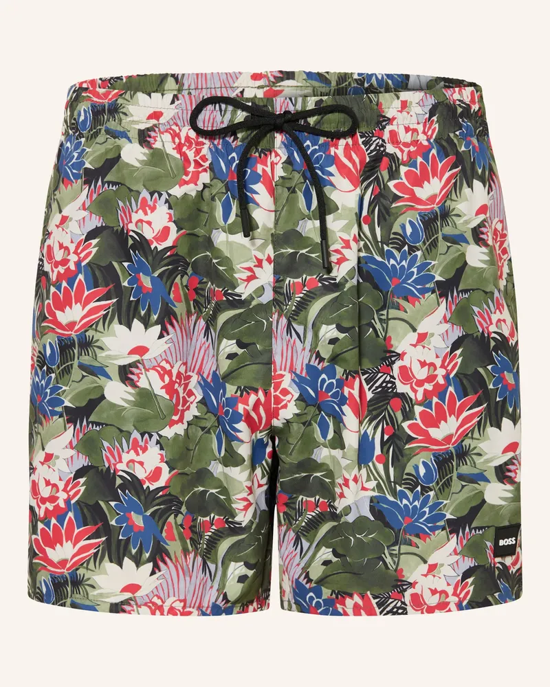 HUGO BOSS Badeshorts Piranha gruen Khaki