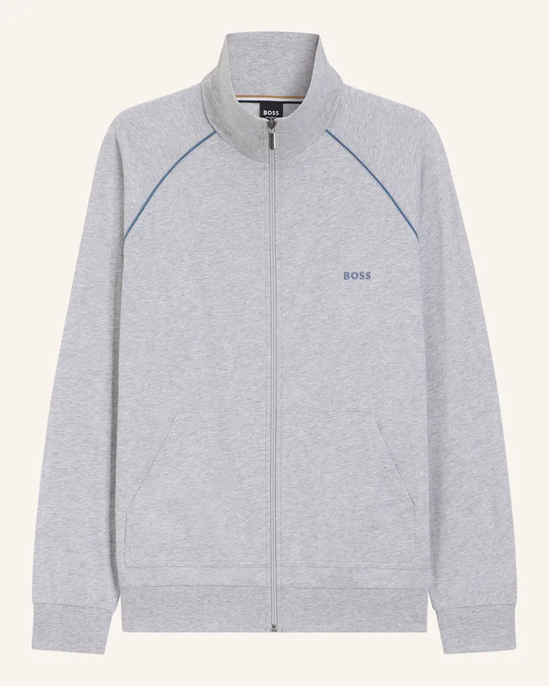 HUGO BOSS Lounge-Sweatjacke Mix&Match Jacket Z Regular Fit grau Hellgrau