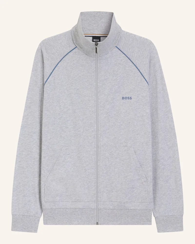 HUGO BOSS Loungewear Jacke Mix&Match Jacket Z Regular Fit grau Hellgrau