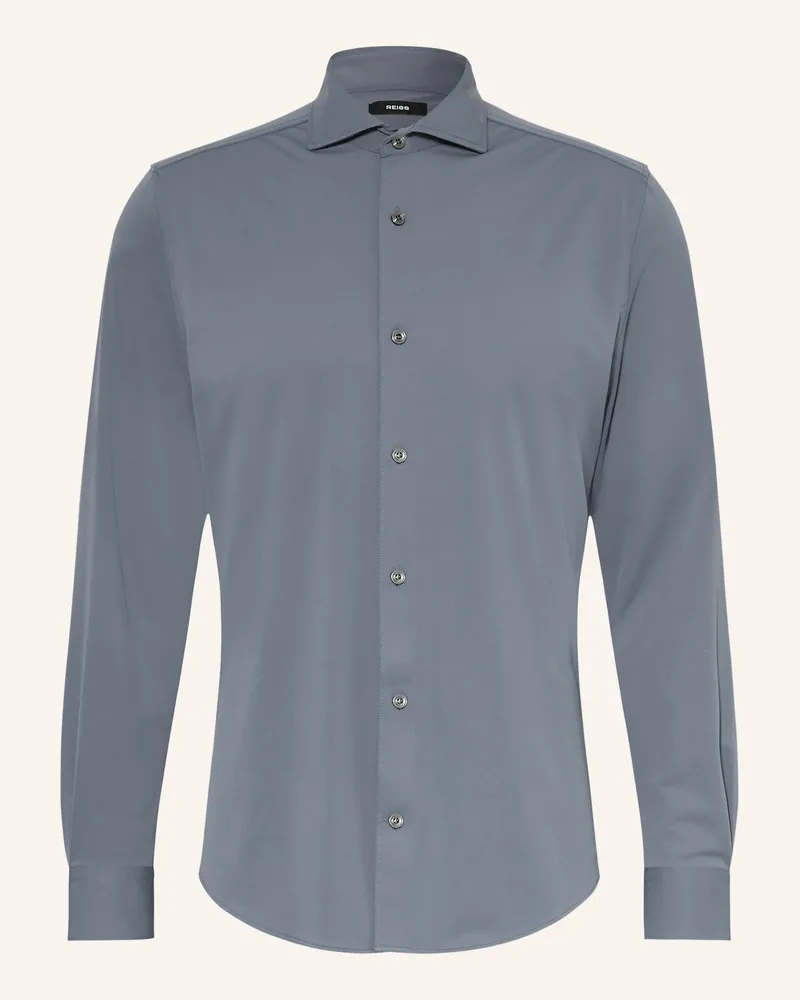 Reiss Piqué-Hemd CHARGE Regular Fit Blau