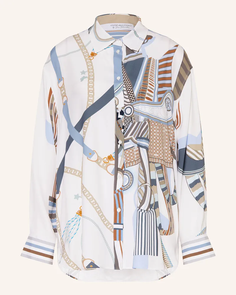 Herzen's Angelegenheit Hemdbluse aus Seide Taupe