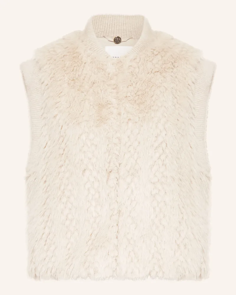 RINO & PELLE Kunstfell-Weste Hellgrau