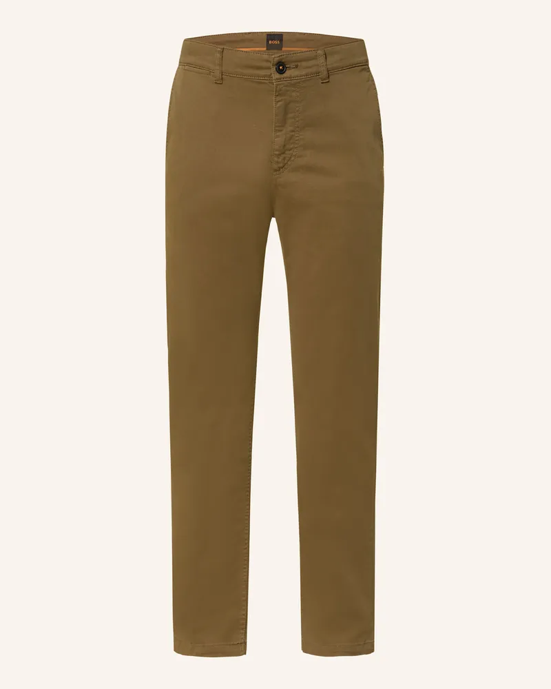 HUGO BOSS Chino Regular-1 Regular Fit gruen Khaki