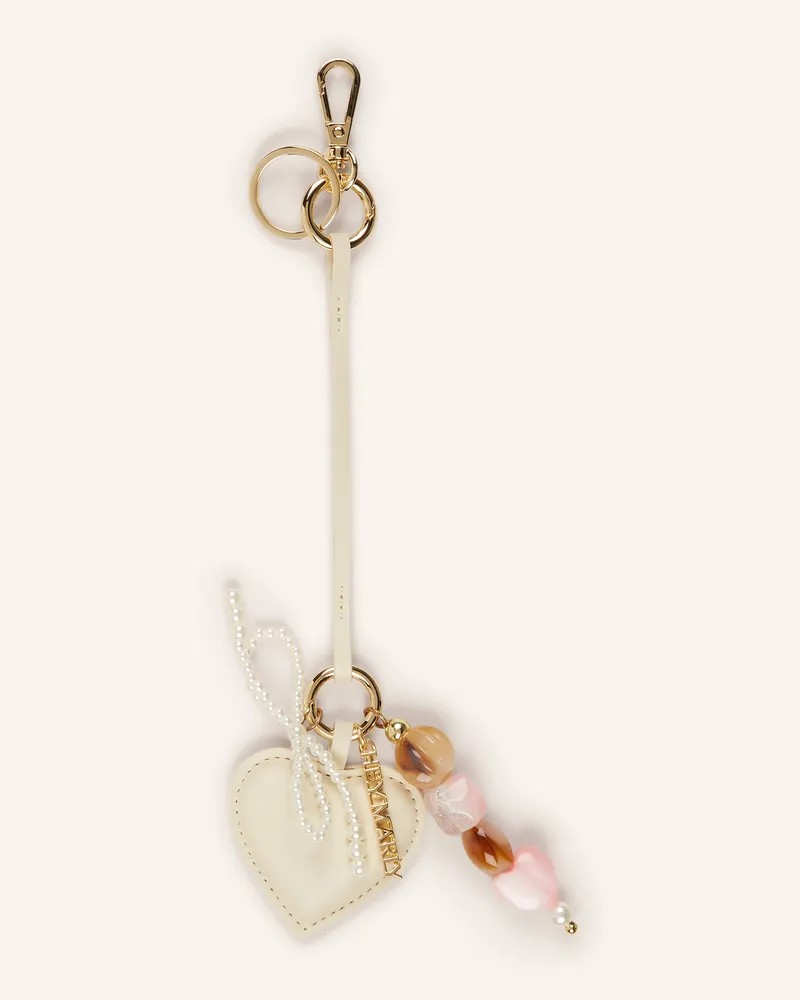 Hey Marly Taschenanhänger HEART & PEARLS Creme