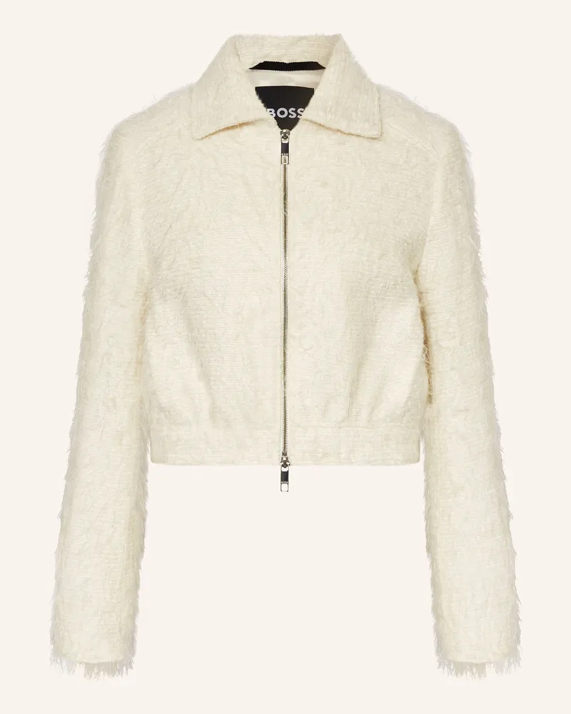 HUGO BOSS Kastenjacke JOCALEN Weiss