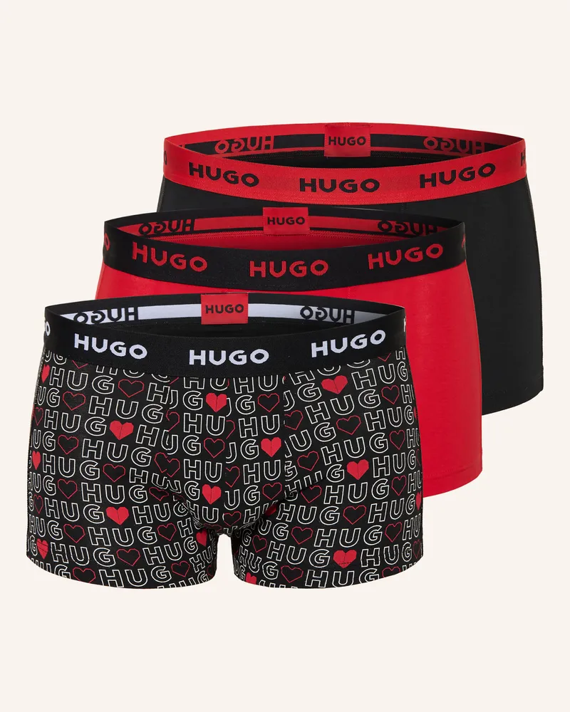 HUGO BOSS 3er-Pack Boxershorts rot Rot