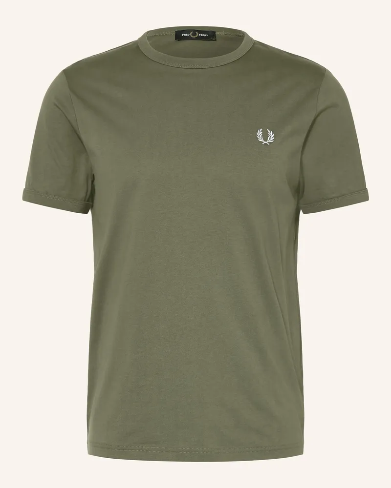Fred Perry T-Shirt gruen Khaki