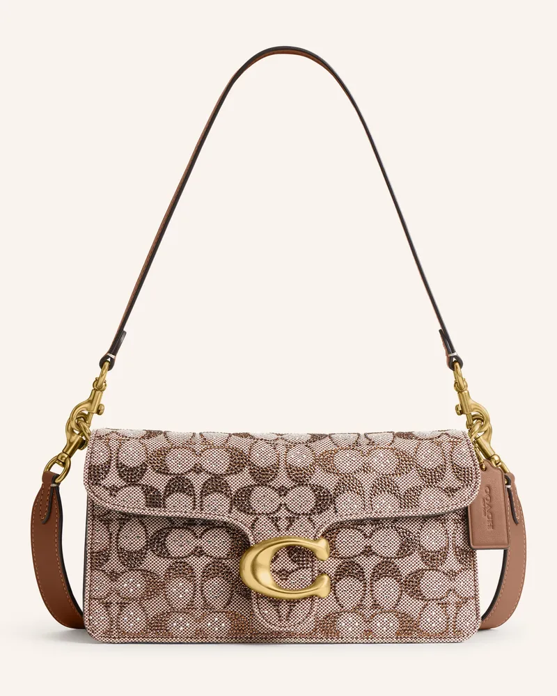 Coach Schultertasche Tabby 26 Mit Schmucksteinen beige Beige