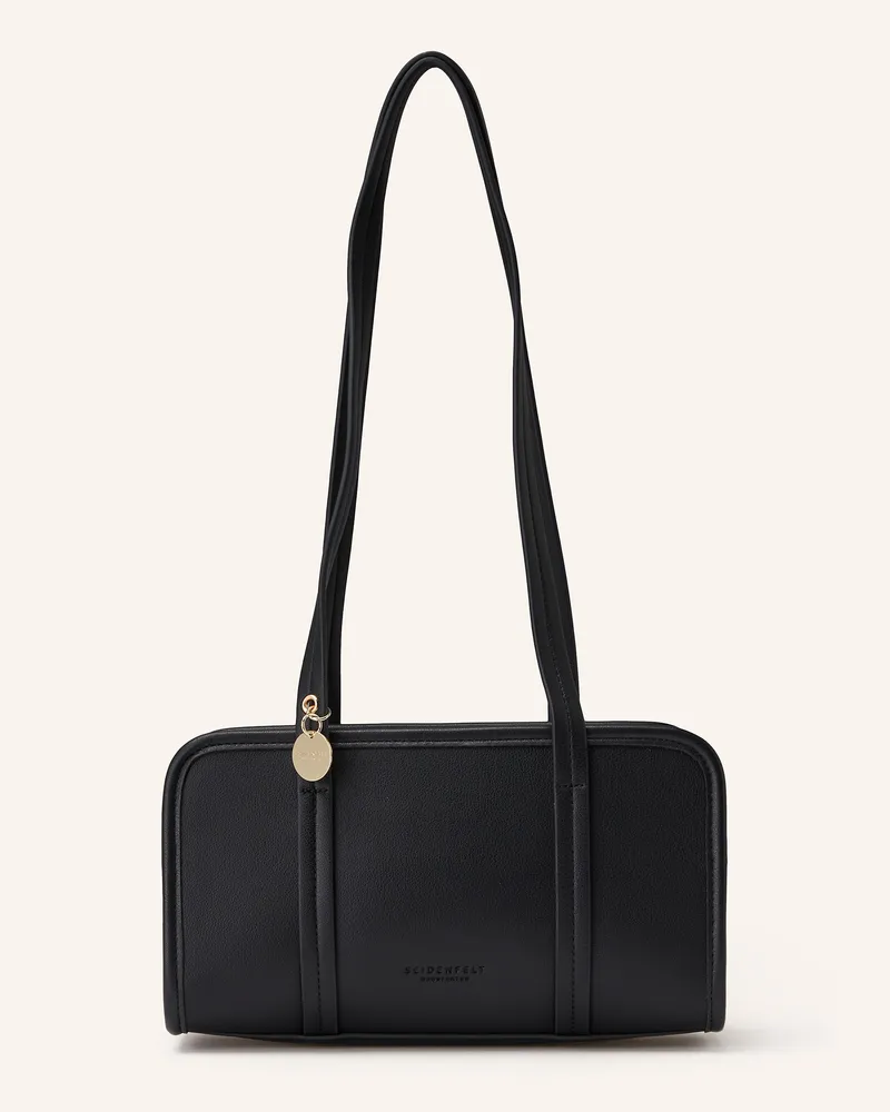 SEIDENFELT Schultertasche NELMA Schwarz