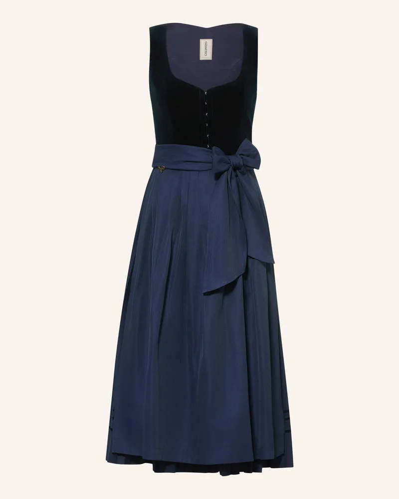 CocoVero Dirndl Jette Mit Plissees blau Dunkelblau
