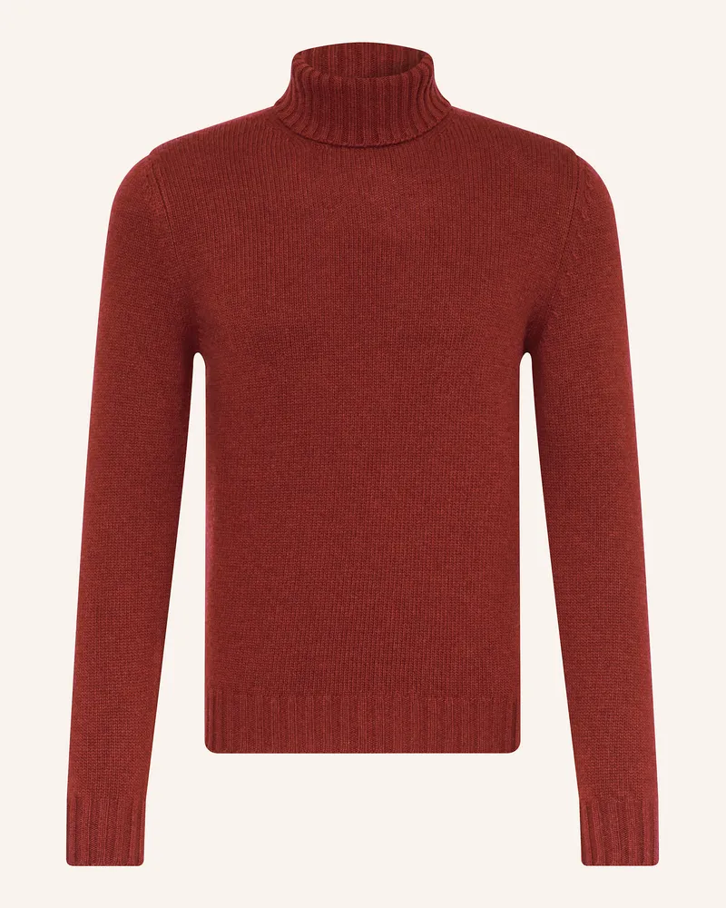 Fedeli Rollkragenpullover Mit Cashmere braun Cognac