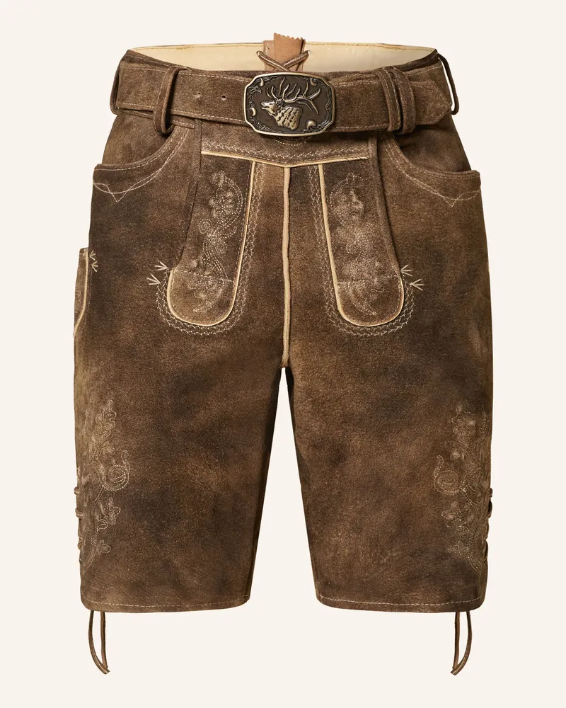Spieth & Wensky Trachten-Lederhose Erfurt braun Hellbraun