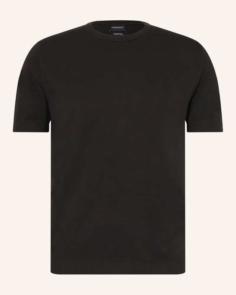 Strokesman's Strokesman Strickshirt schwarz Schwarz