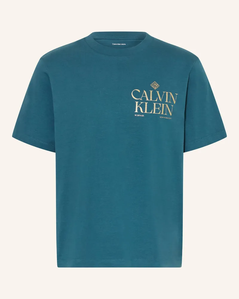 Calvin Klein T-Shirt blau Petrol