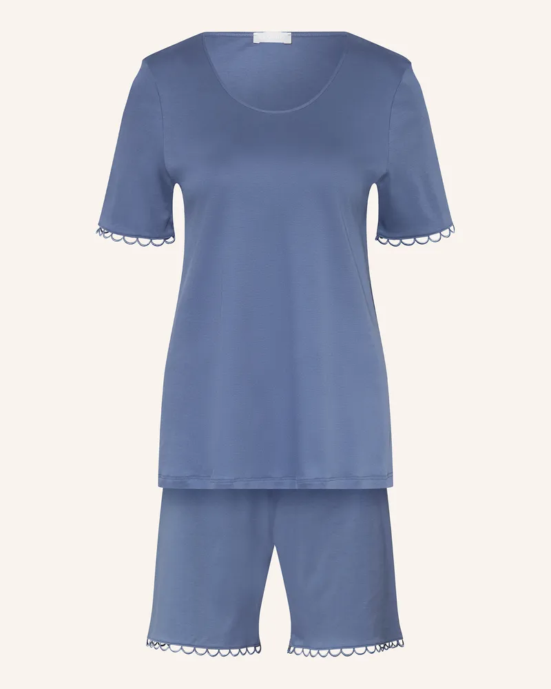 Hanro Shorty-Schlafanzug Anouk blau Blau