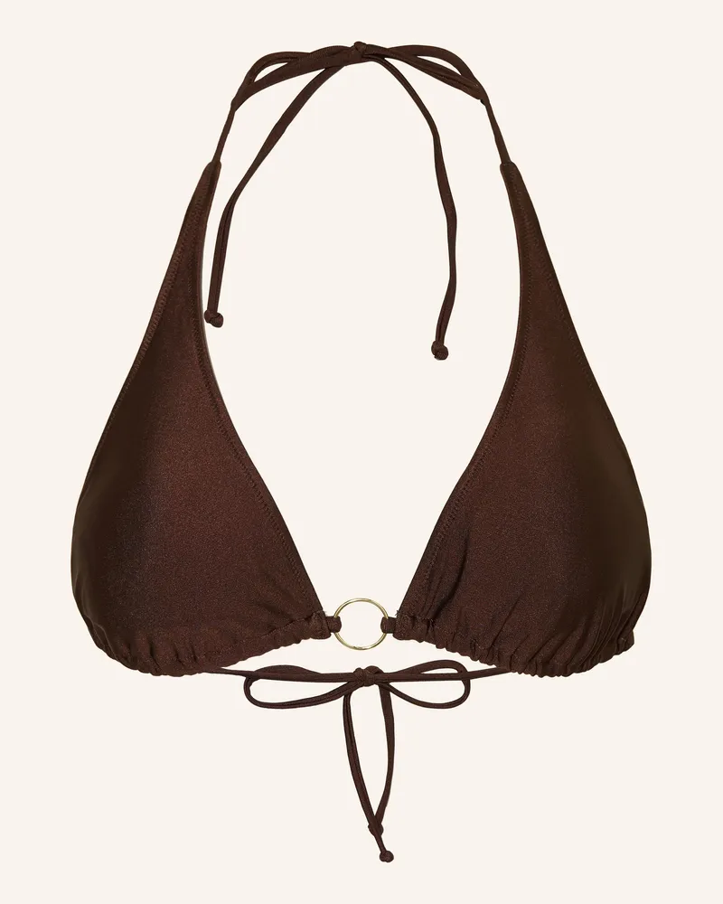 Mrs & HUGS Triangel-Bikini-Top braun Dunkelbraun