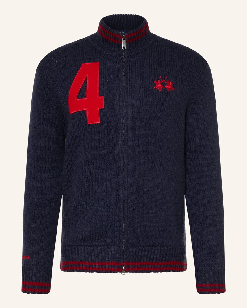 La Martina Strickjacke blau Dunkelblau