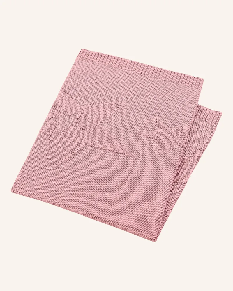 Sterntaler Strick-Schmusedecke Rosa