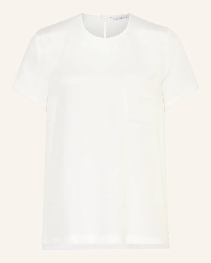 Max Mara Blusenshirt Pagano Aus Seide weiss Weiss