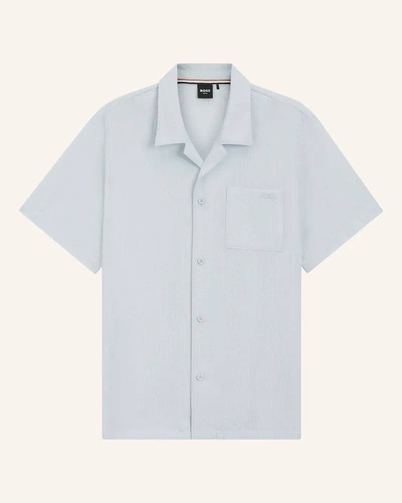 HUGO BOSS Beach Tops Relax_Shirt Regulär blau Blau