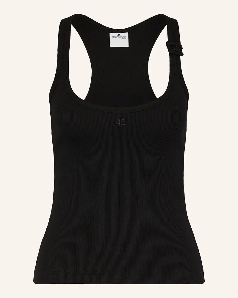Courrèges Top Schwarz